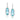 Solitaire Earrings Aquamarine